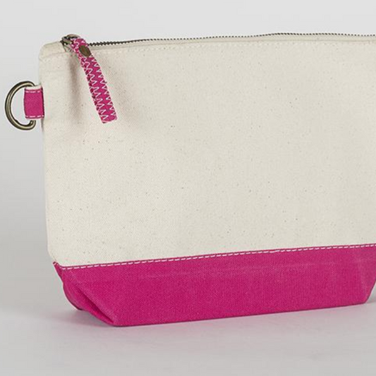 Canvas Accessories Pouch - Pink