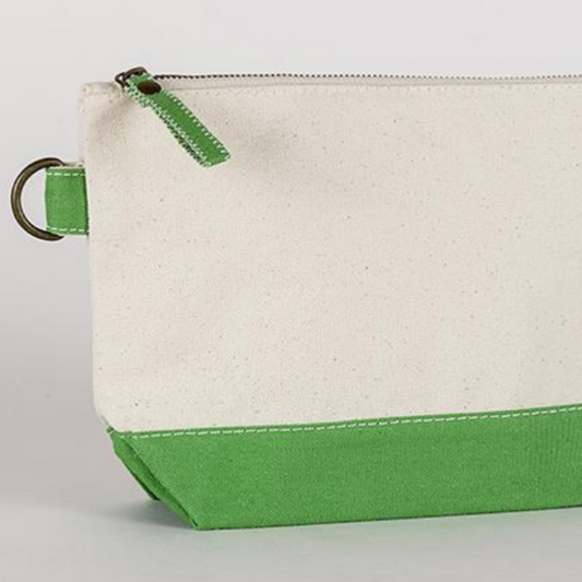 Canvas Accessories Pouch -  Green