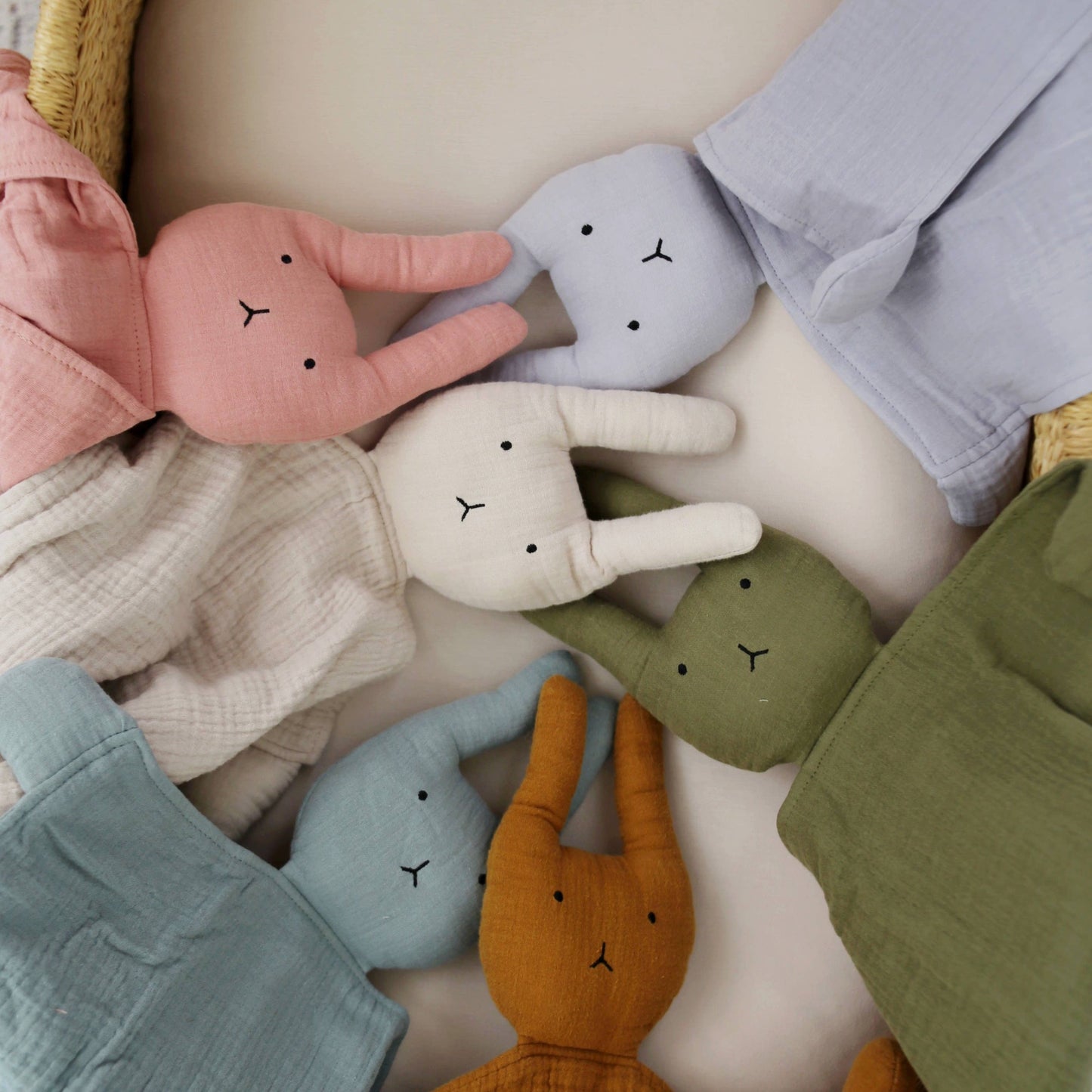 Natural Sand Bunny Lovey Blanket