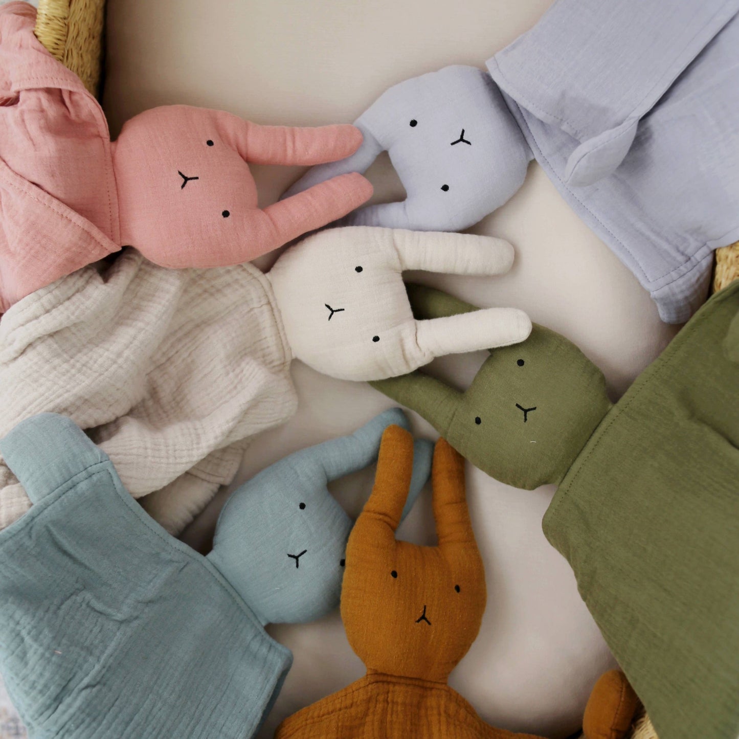 Peony Bunny Lovey Blanket