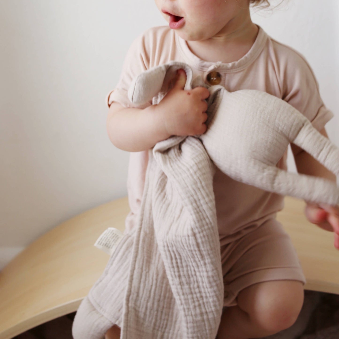 Natural Sand Bunny Lovey Blanket