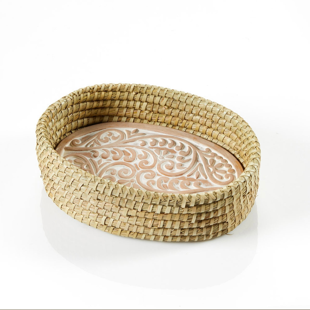 Lidded Vine Bread Warmer