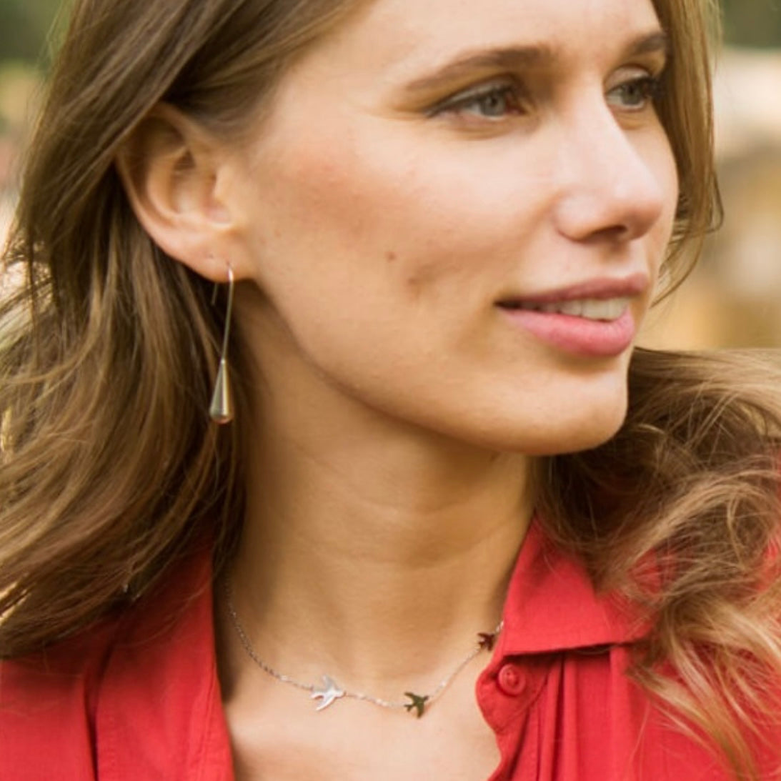 Sparrow Silver Necklace