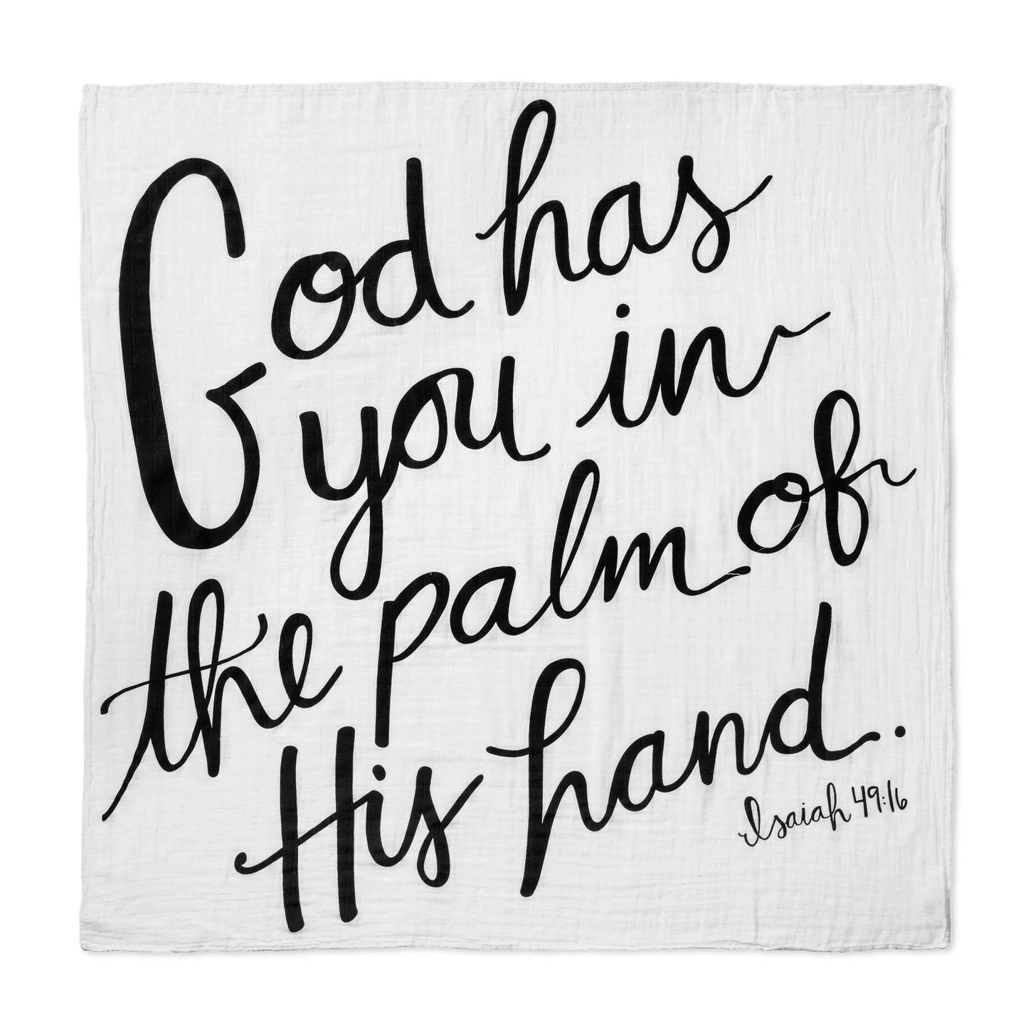 Organic Swaddle Blanket - Isaiah 49:16