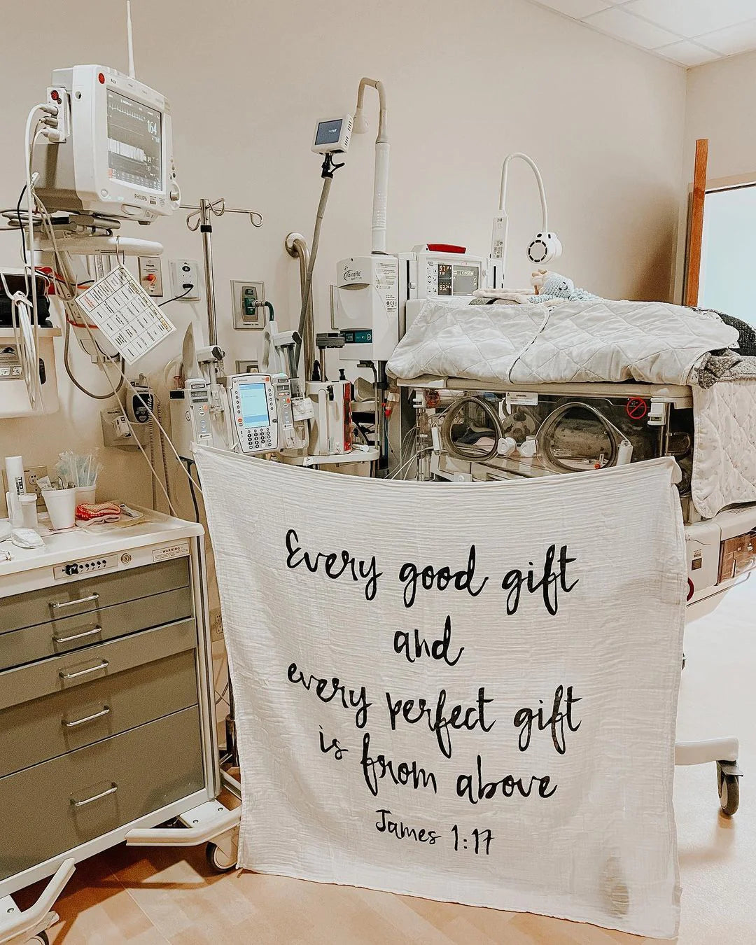 Organic Swaddle Blanket - James 1:17