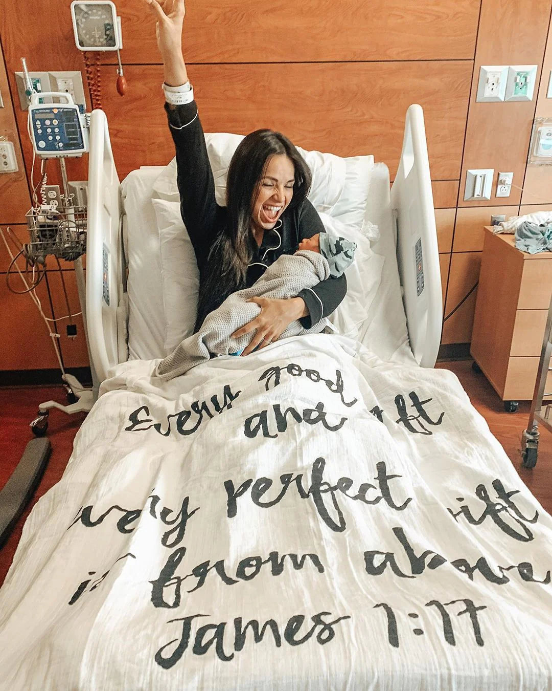 Organic Swaddle Blanket - James 1:17