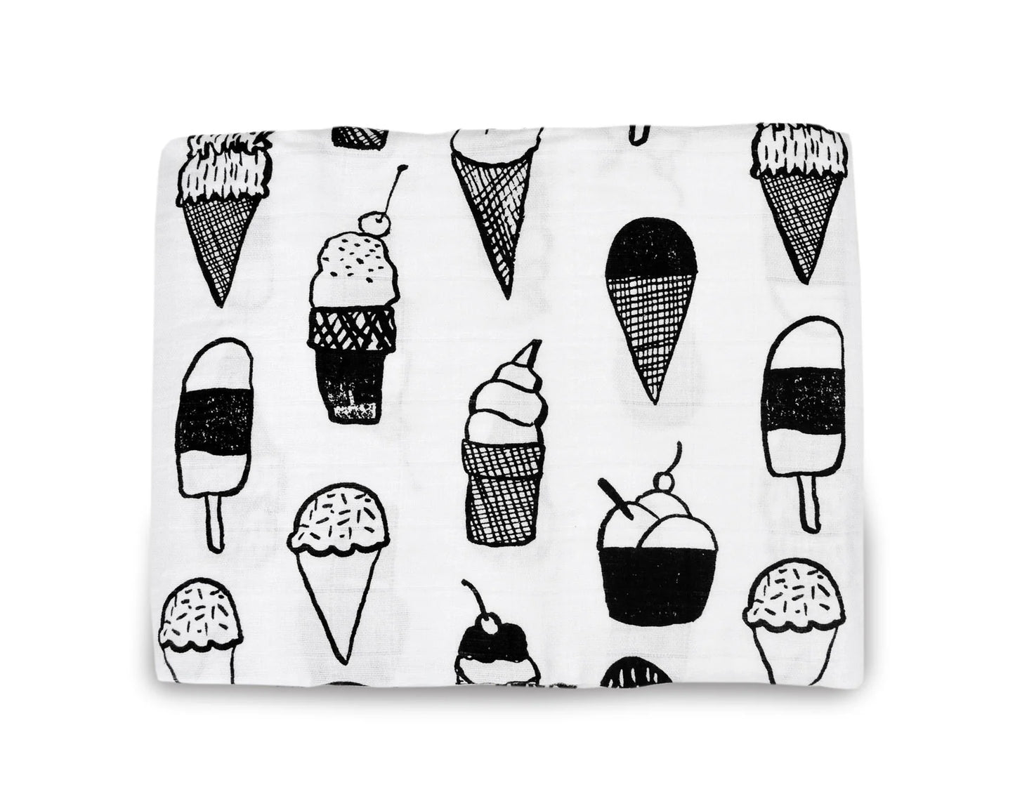 Organic Swaddle Blanket - Mini Ice Cream Love
