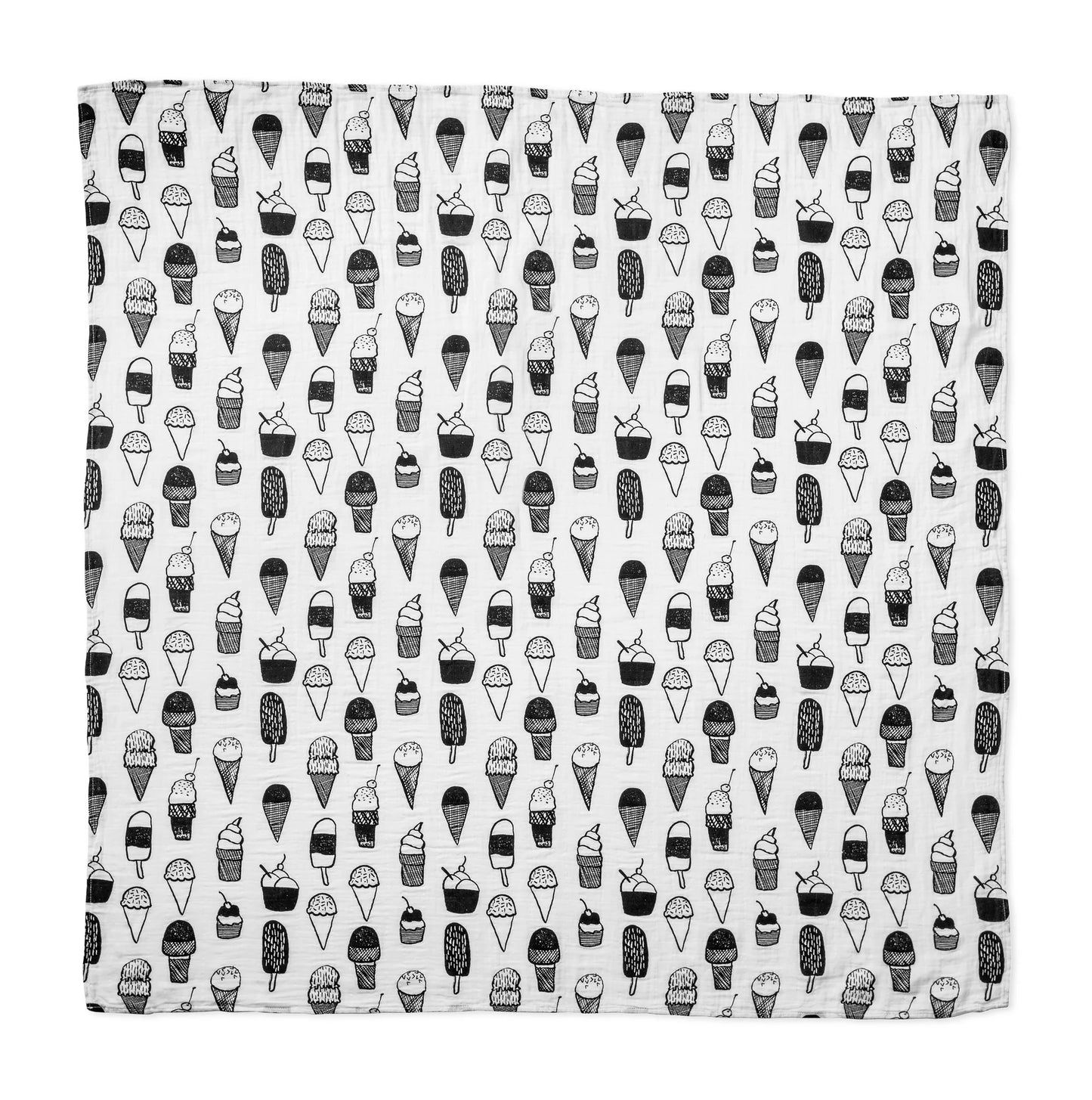 Organic Swaddle Blanket - Mini Ice Cream Love
