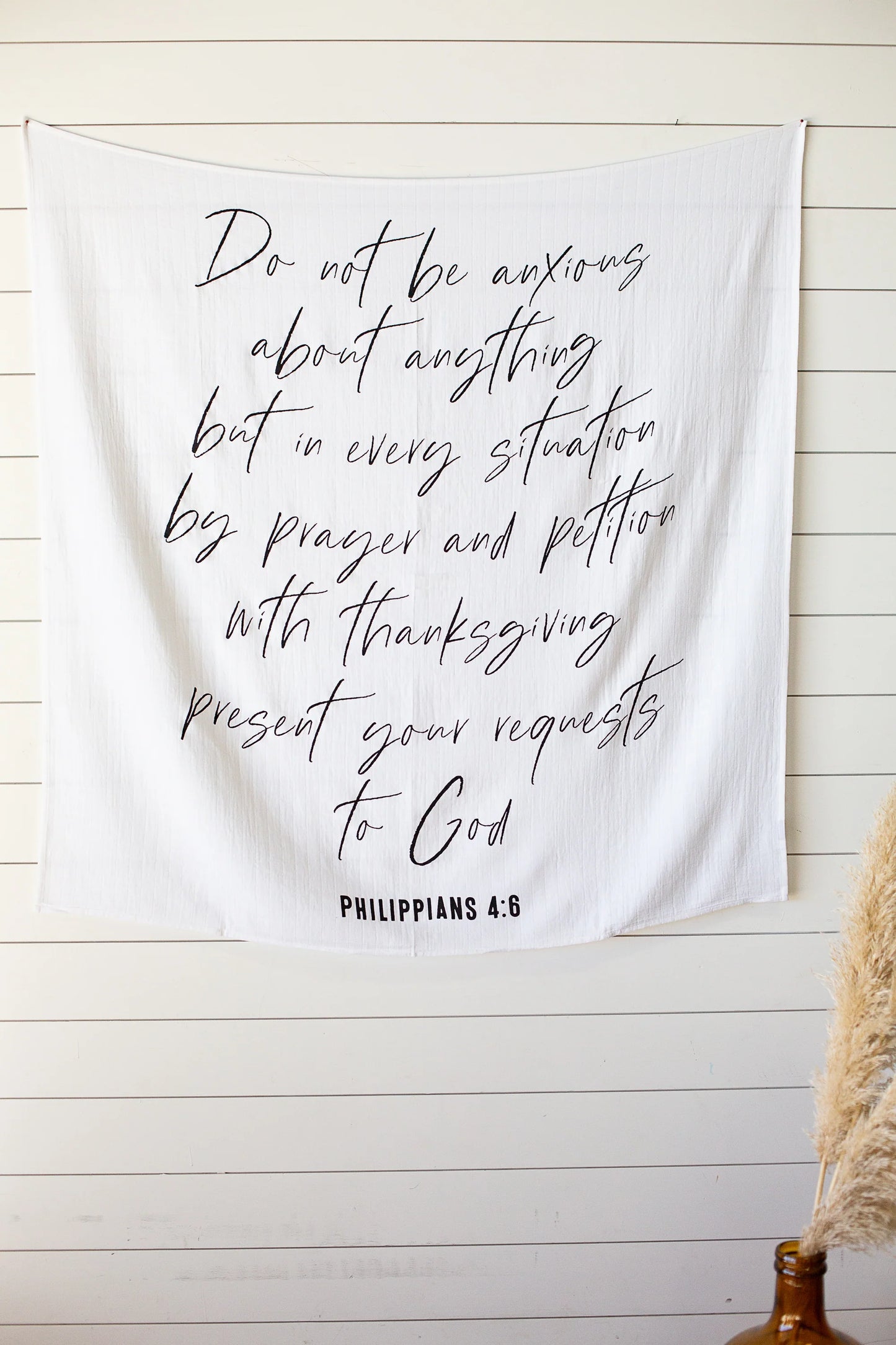 Organic Swaddle Blanket - Philippians 4:6