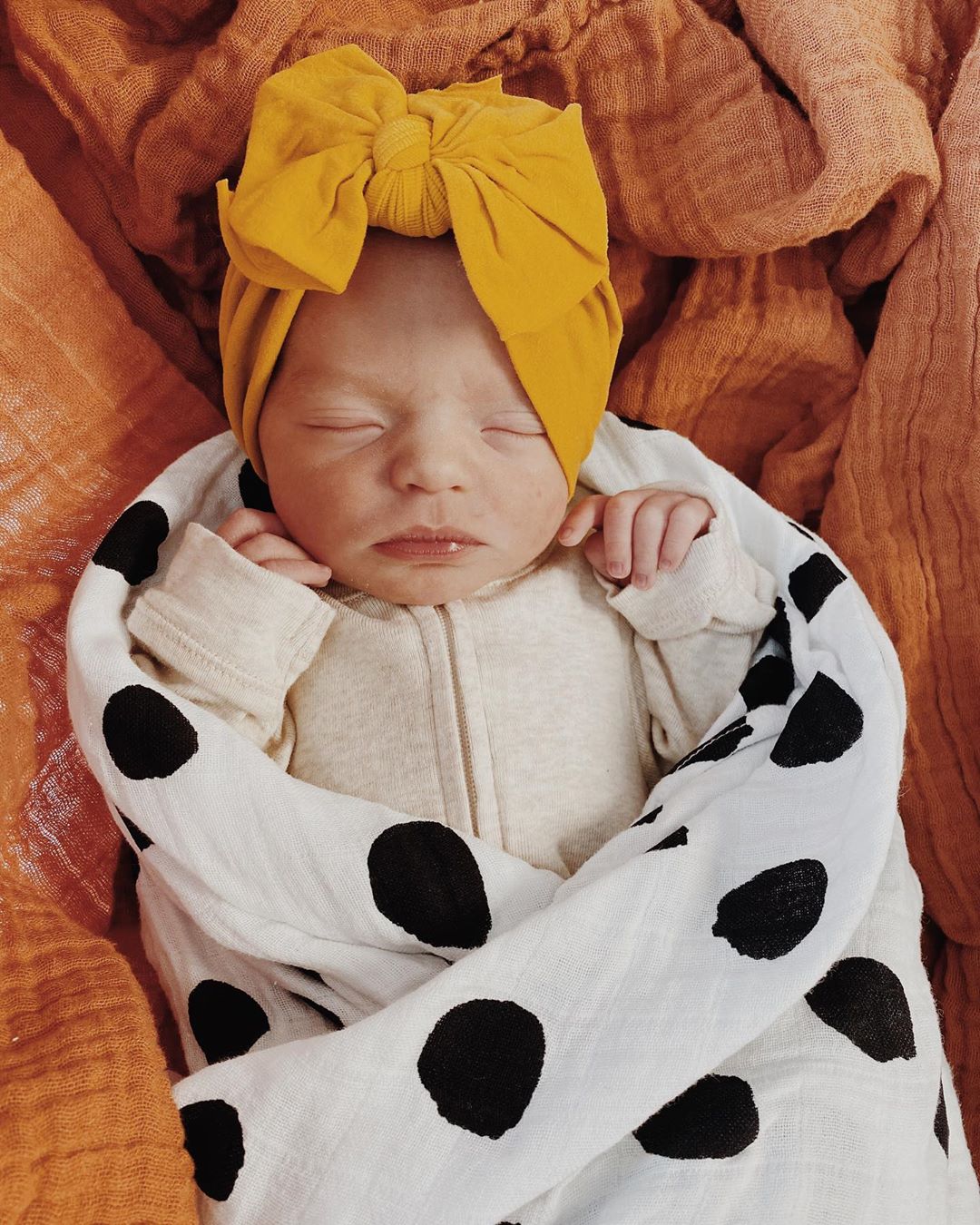 Organic Swaddle Blanket - Spots