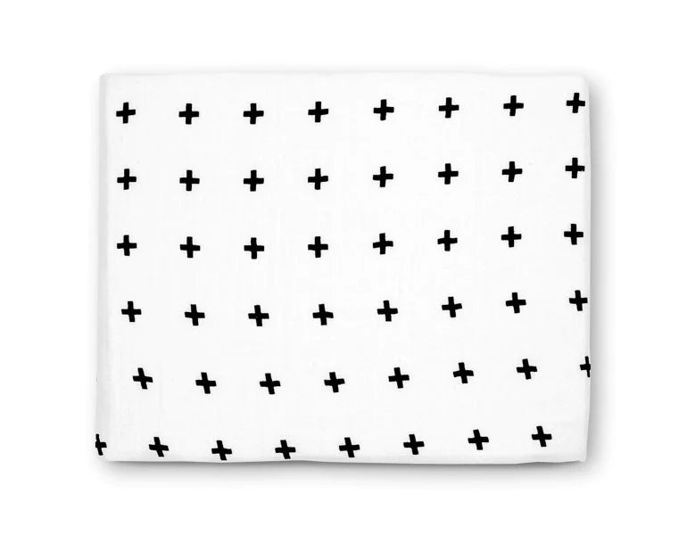 Organic Swaddle Blanket - Swiss Cross
