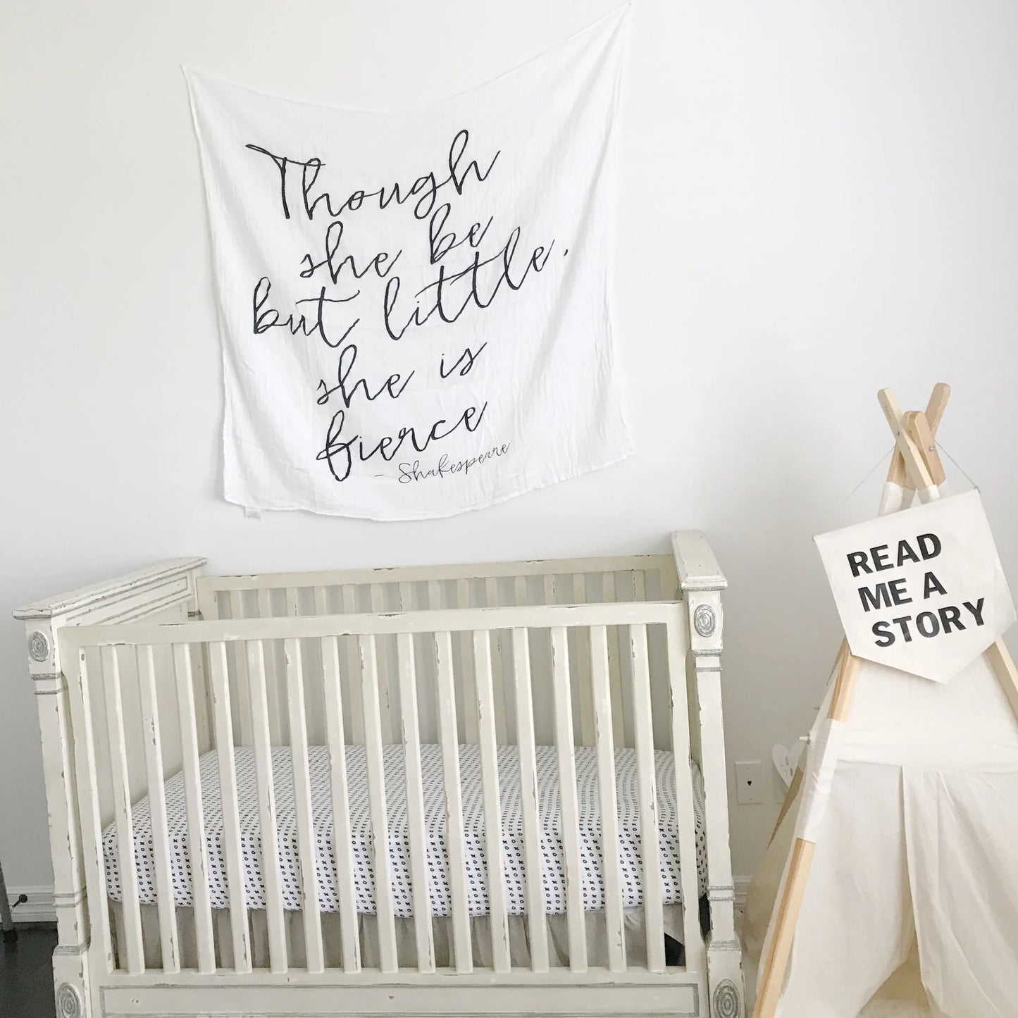 Organic Swaddle Blanket - Though she be little