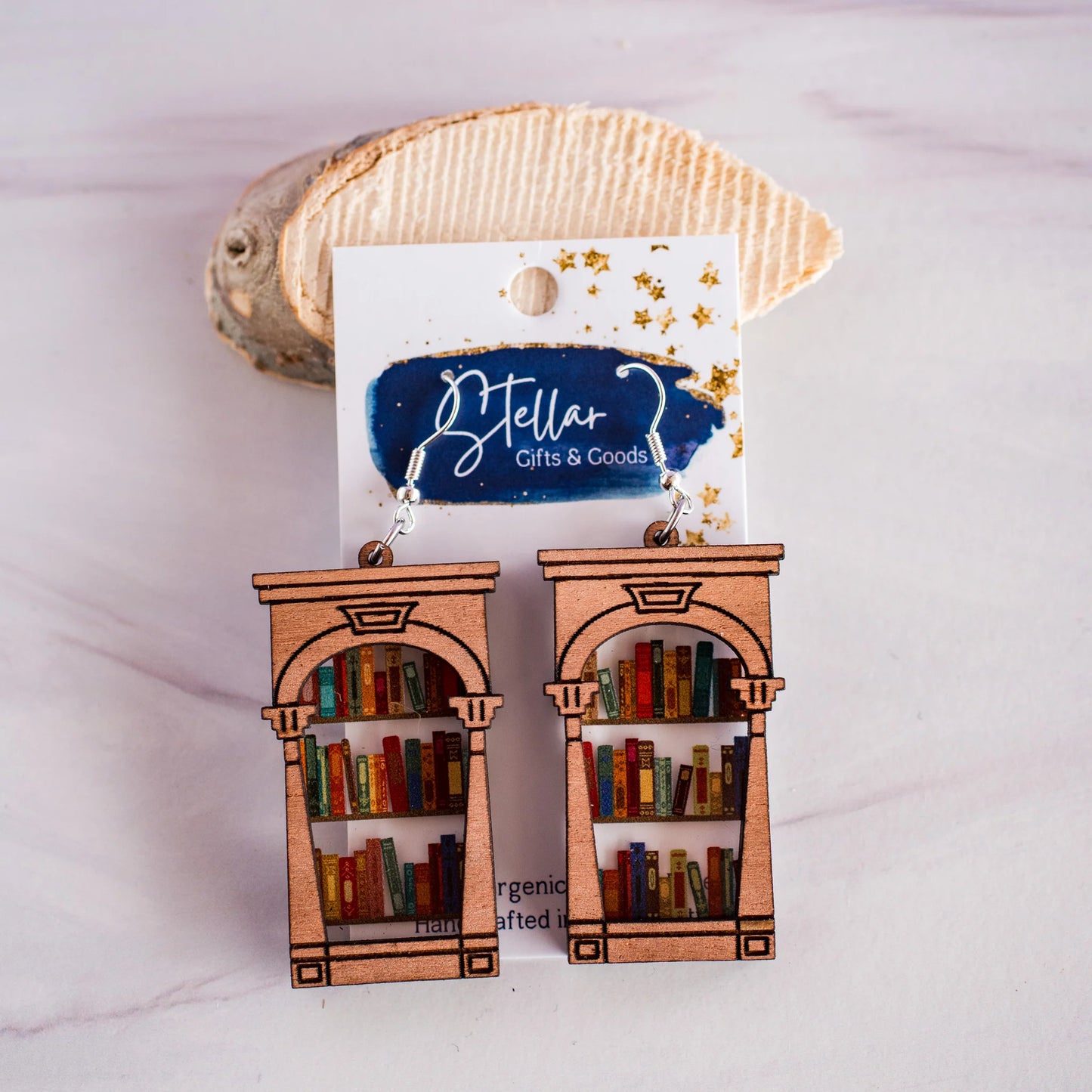 Book Case Dangle Earrings