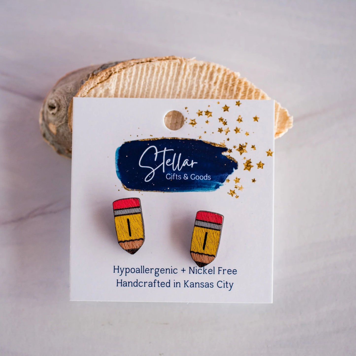 Pencil Stud Earrings