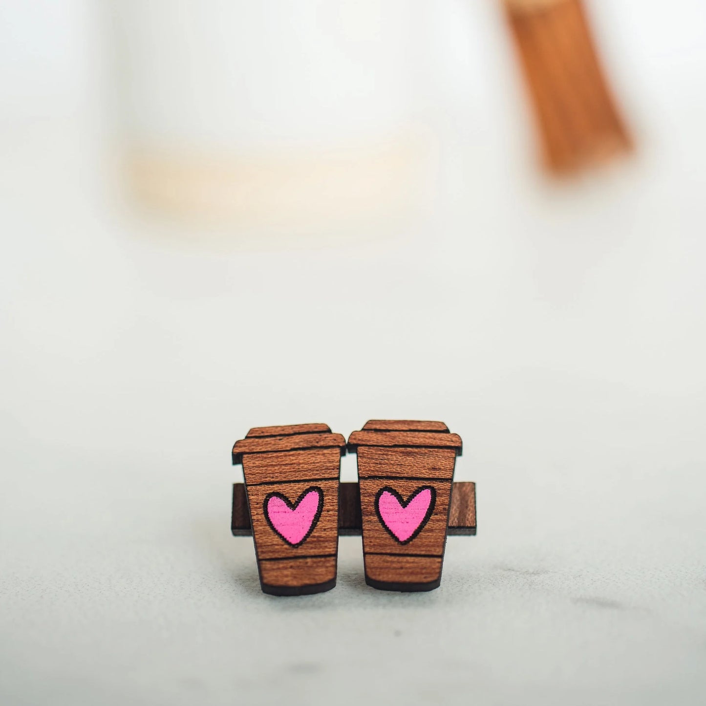 Coffee Cup Stud Earrings