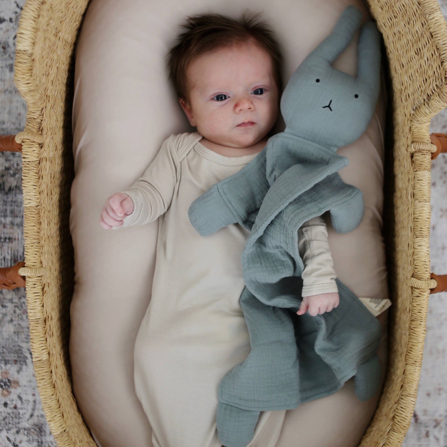 Sage Bunny Lovey Blanket