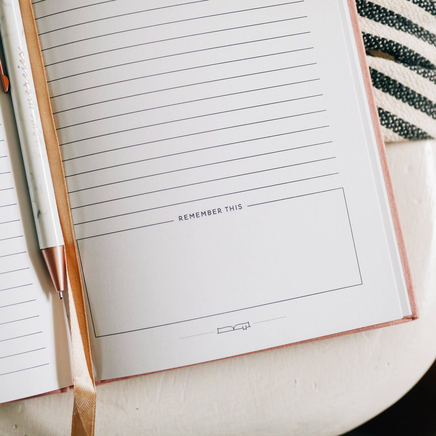 Pink Linen Sermon Notes Journal