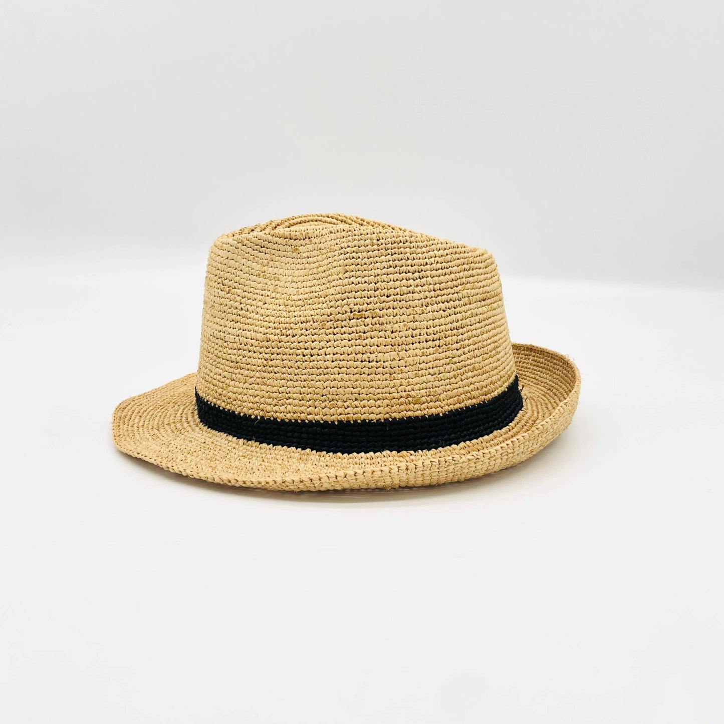 crochet straw fedora