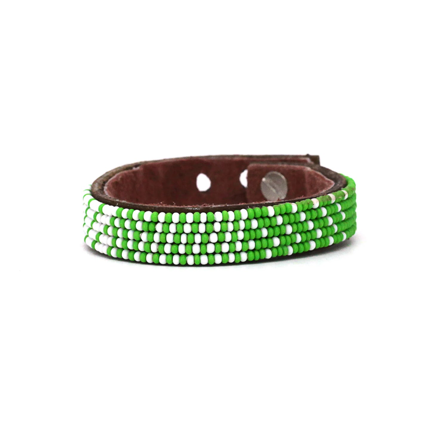 Small Beaded Leather Cuff