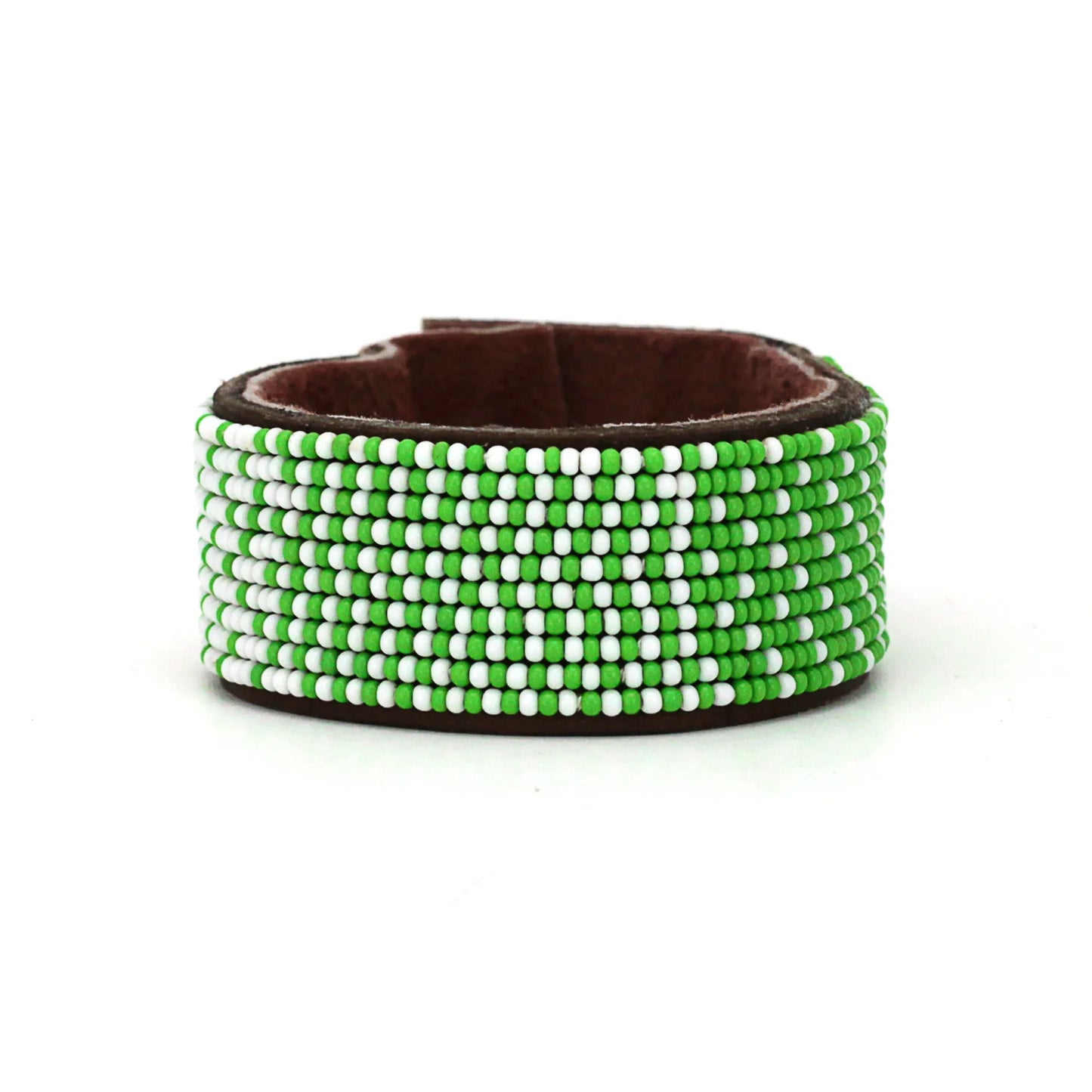 Medium Beaded Leather Cuff
