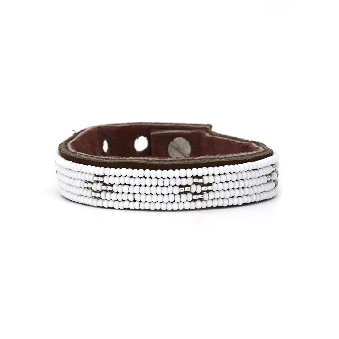 Small Beaded Leather Cuff