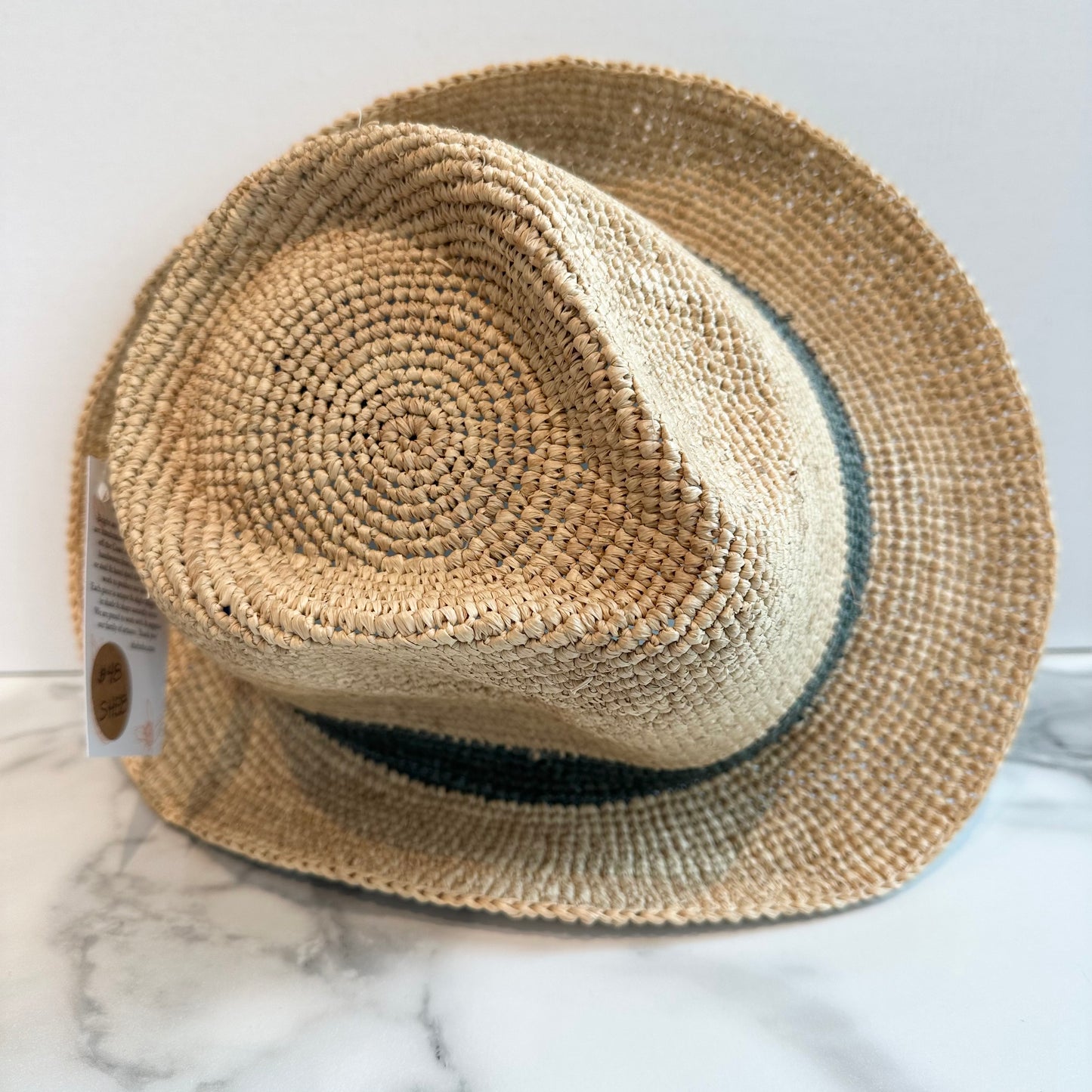 Crochet Fedora Straw Hat
