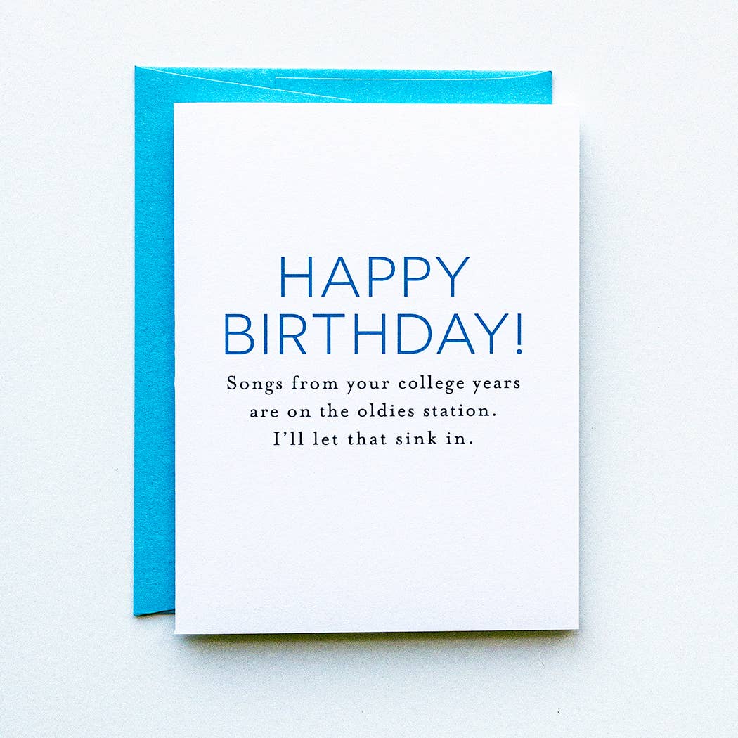 Oldies Station Funny Birthday Card