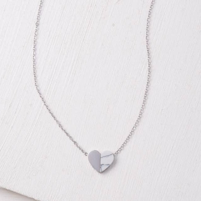 silver heart necklace