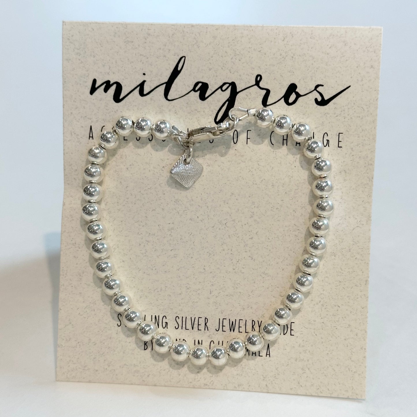 Niña Silver Beaded Bracelet