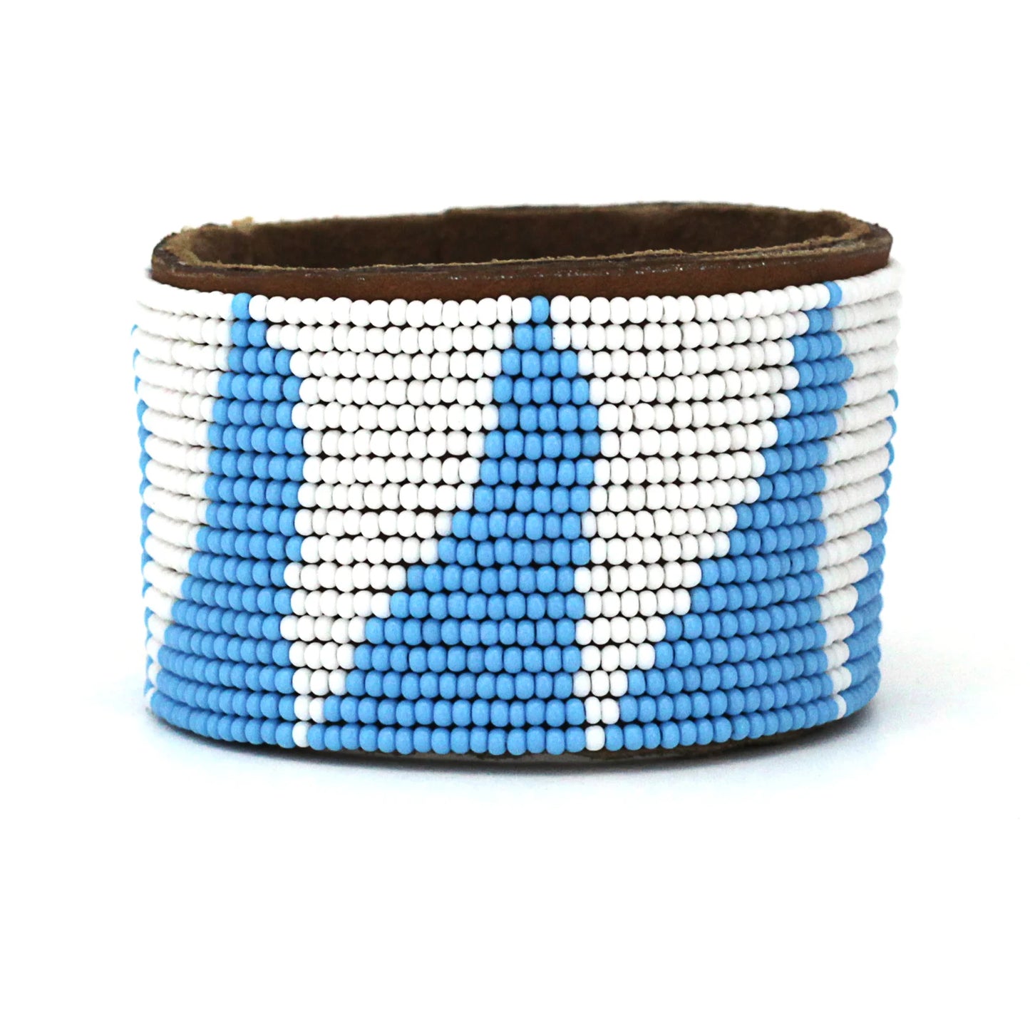 Large Beaded Leather Cuff