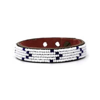 Small Beaded Leather Cuff