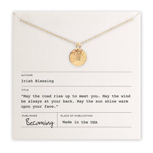 Irish Blessing gold filled necklace
