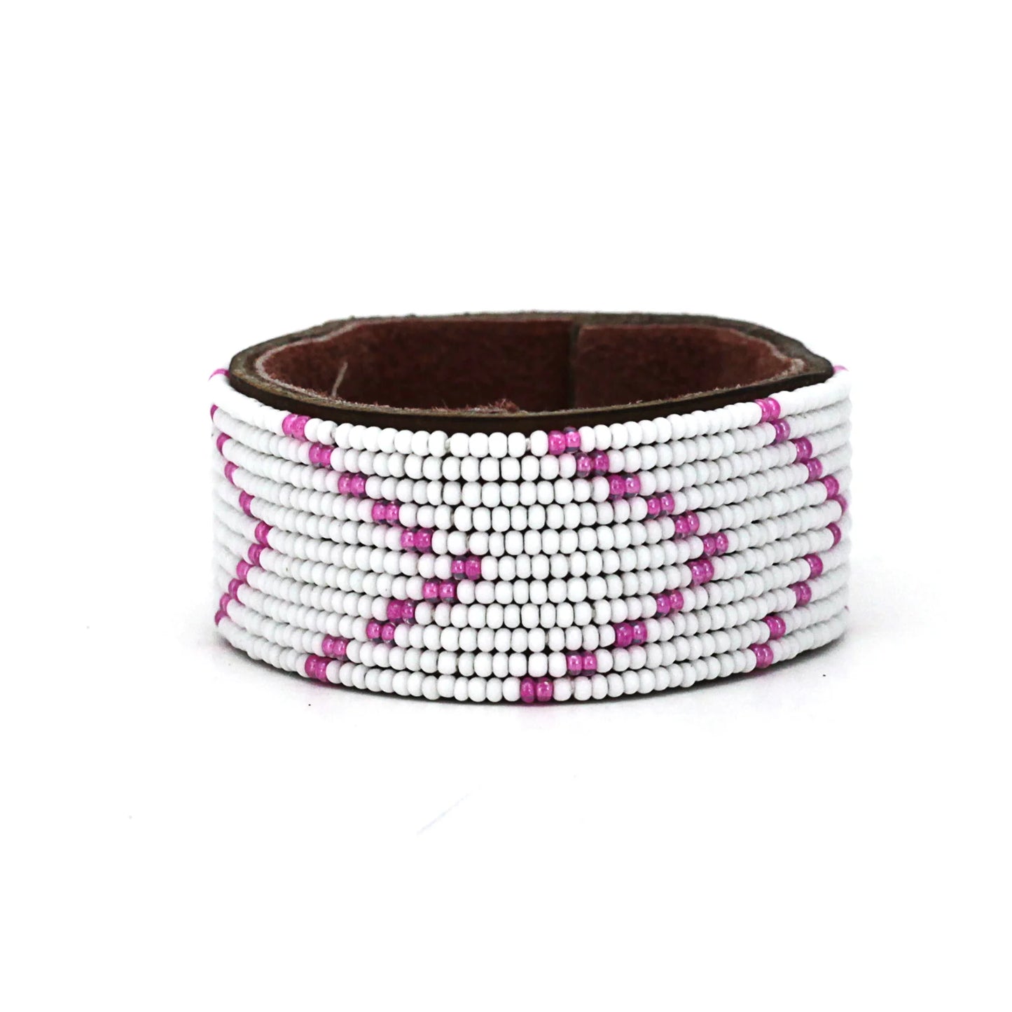 Medium Beaded Leather Cuff