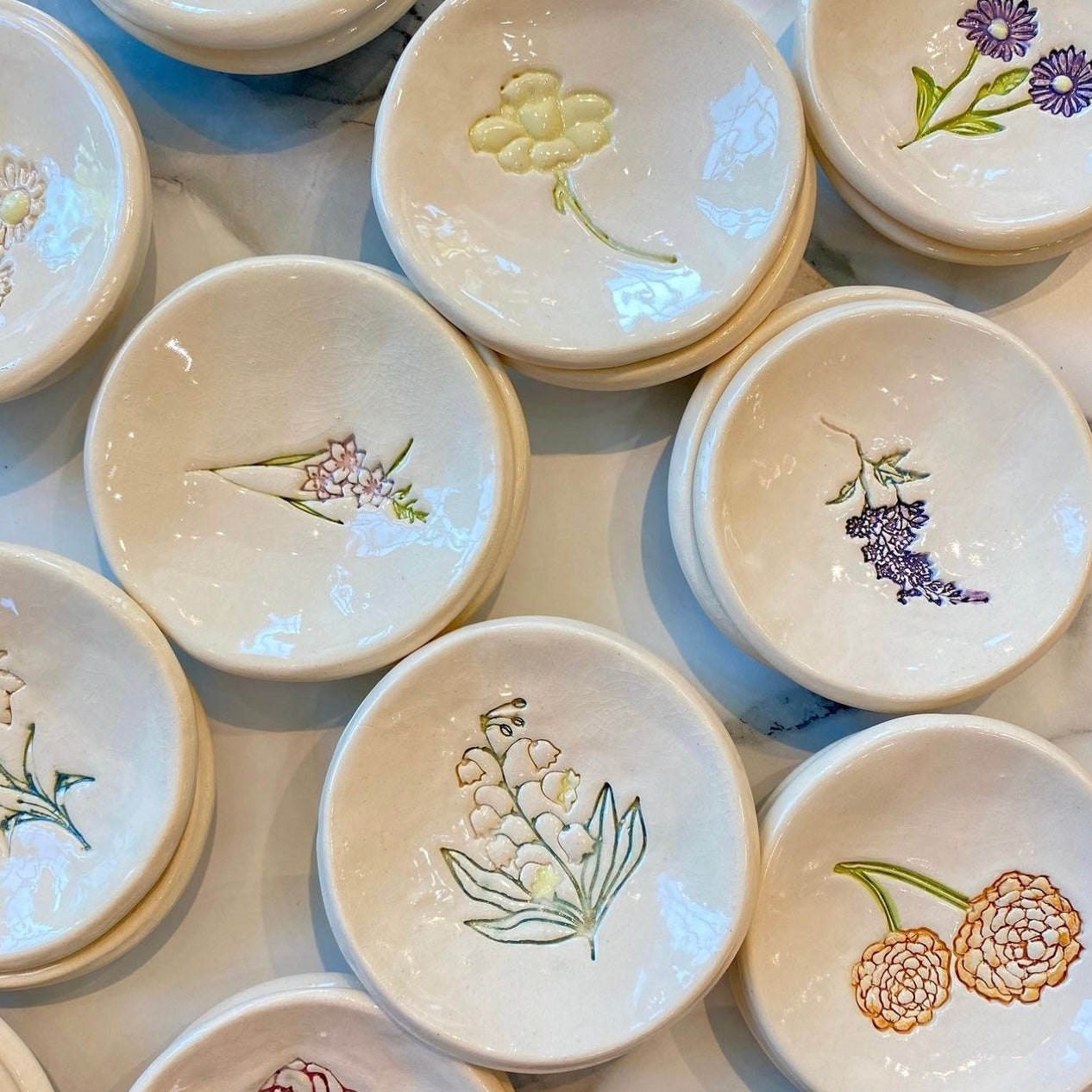 Birth Month Flower Ring Dish