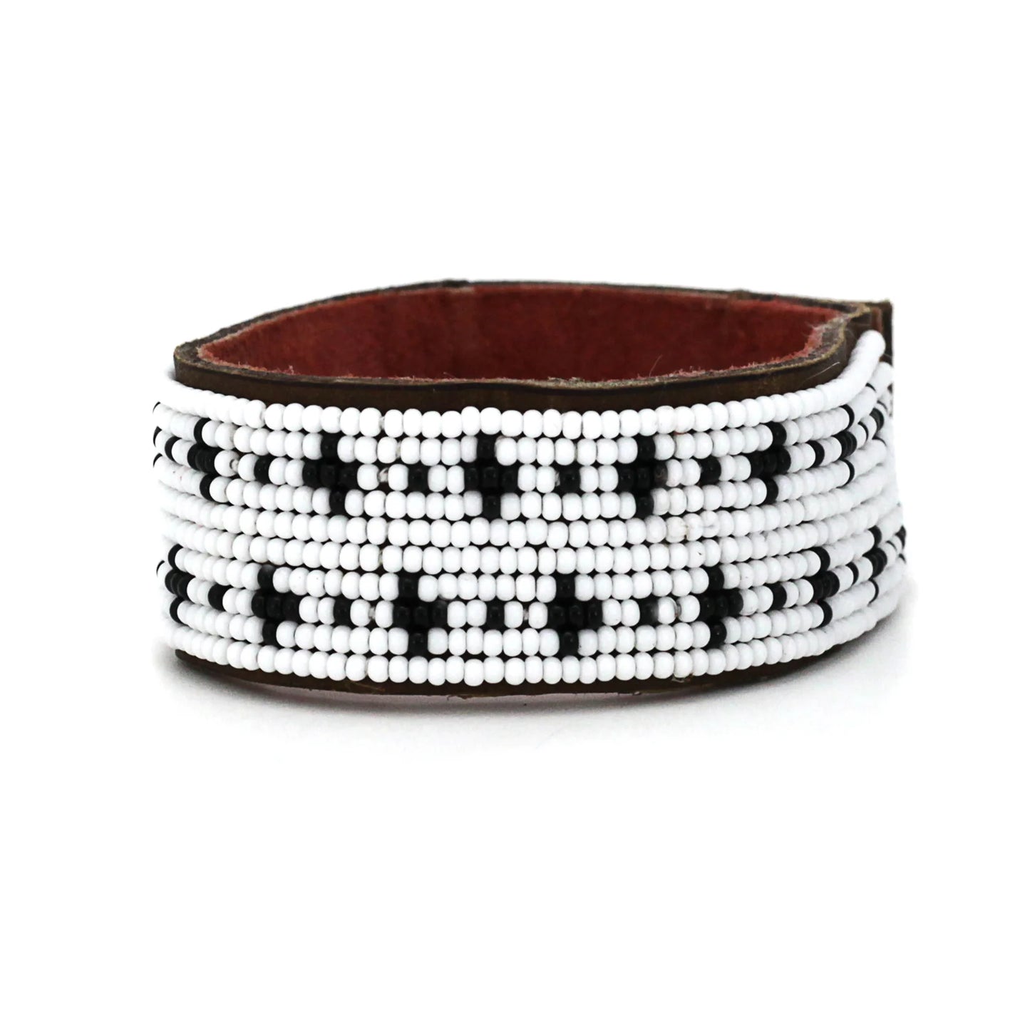 Medium Beaded Leather Cuff