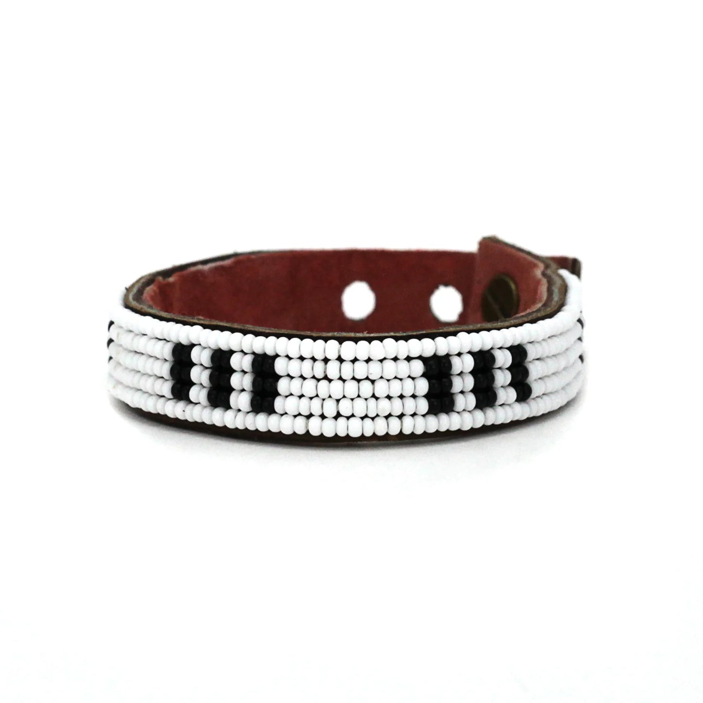 Small Beaded Leather Cuff