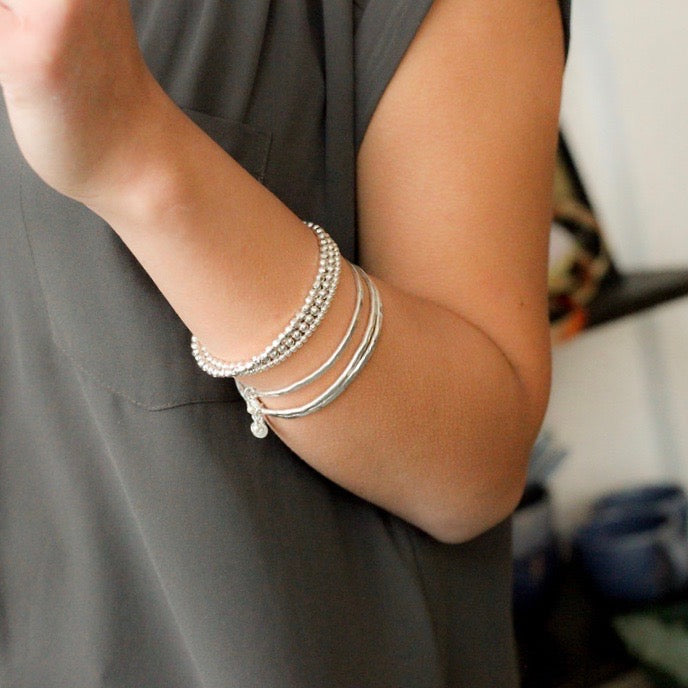 Niña Silver Beaded Bracelet