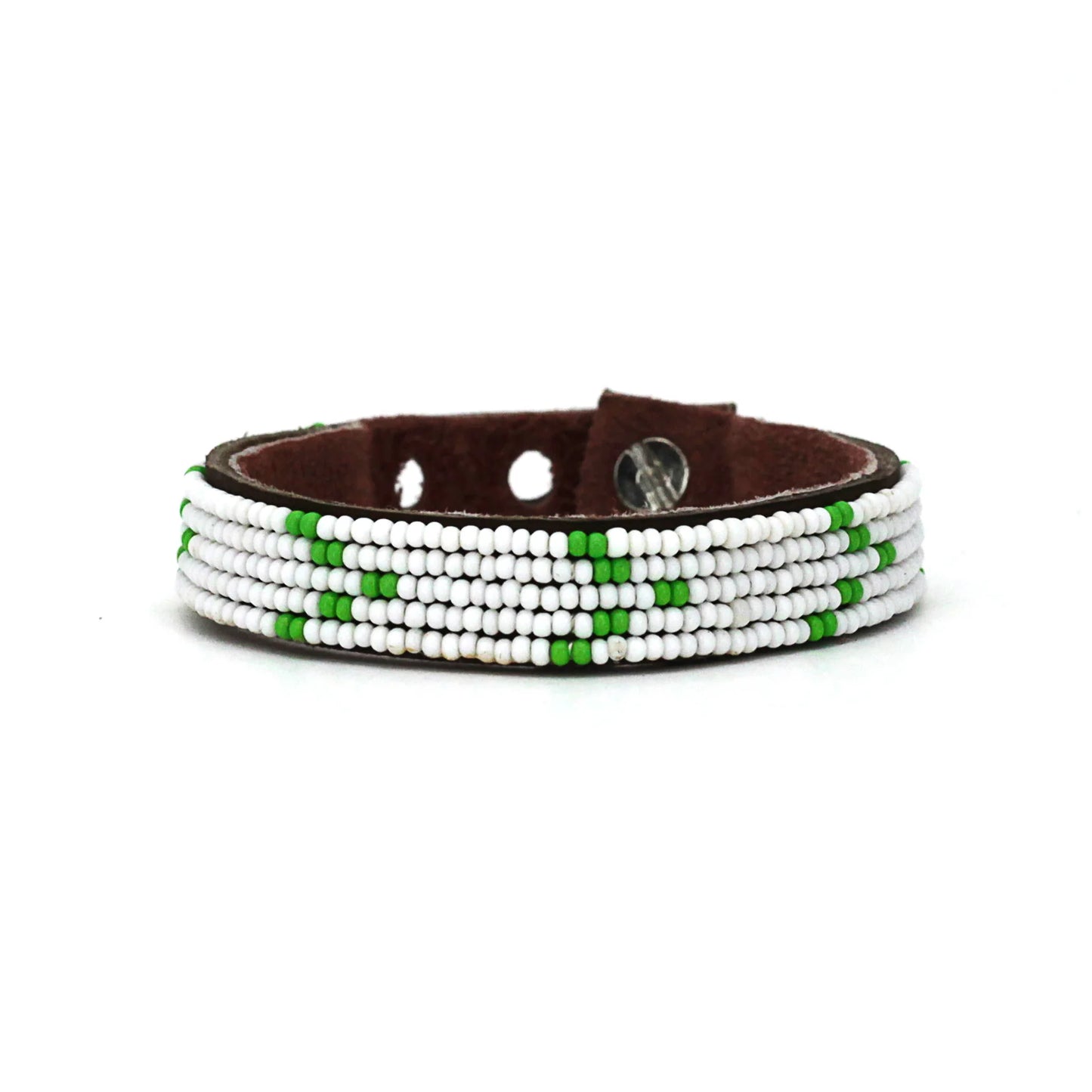 Small Beaded Leather Cuff