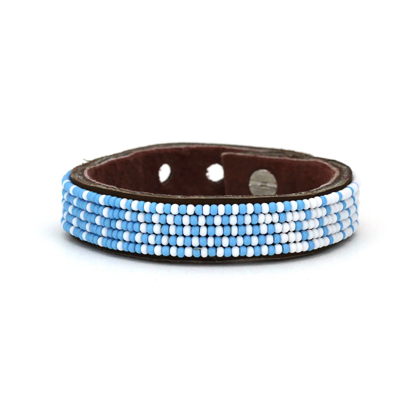 Small Beaded Leather Cuff