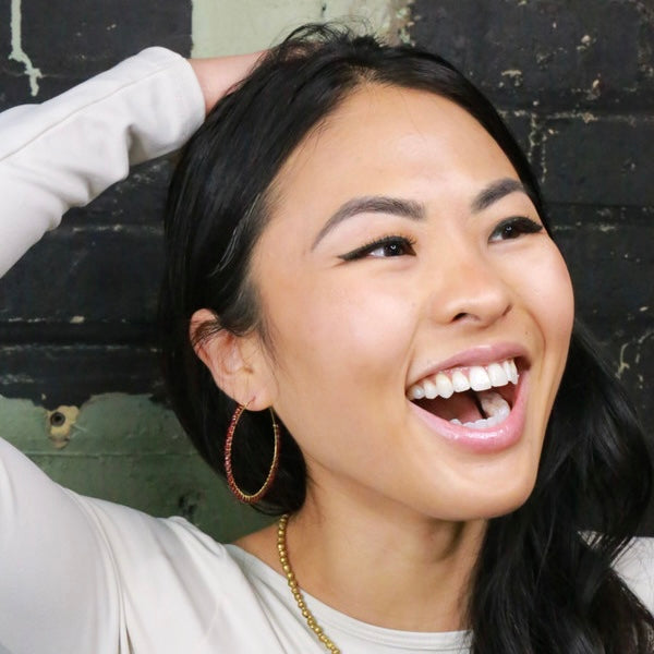 Garnet Wrapped Earrings