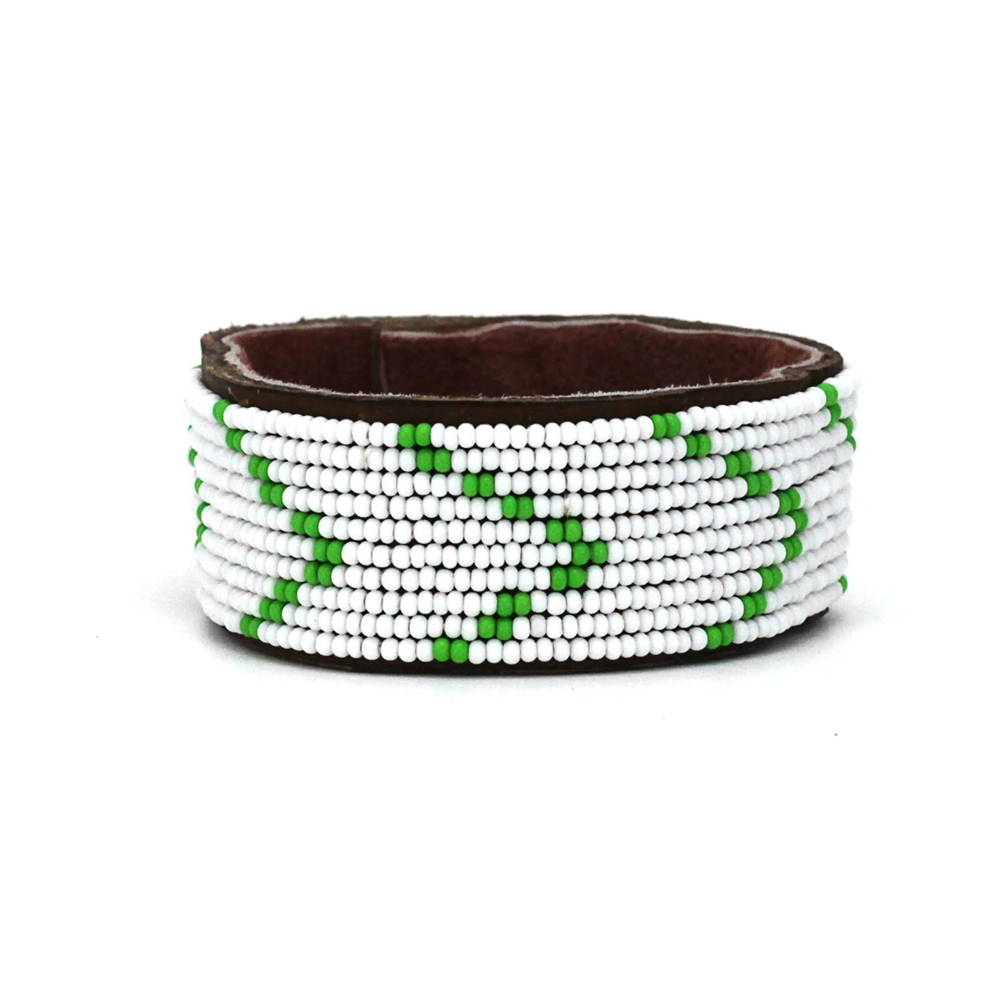 Medium Beaded Leather Cuff