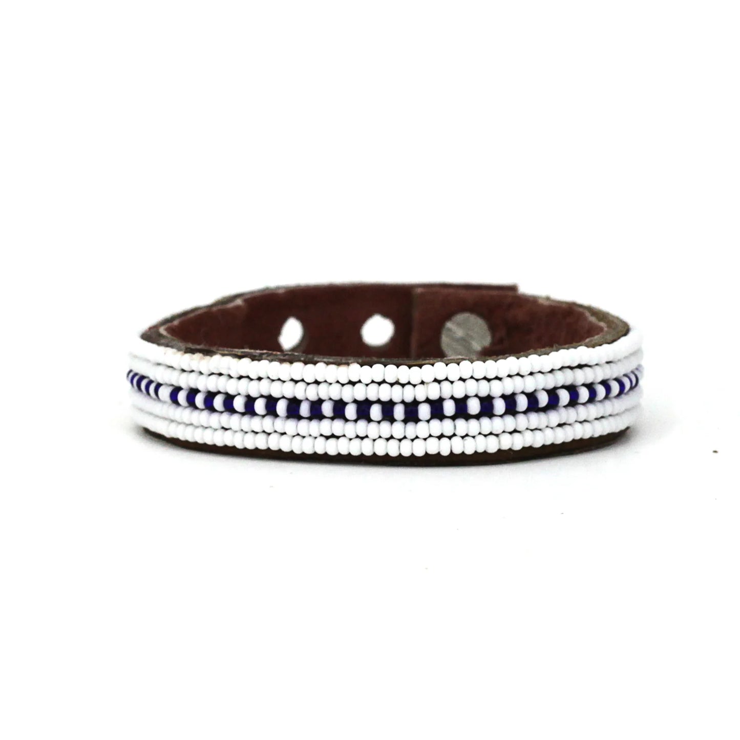 Small Beaded Leather Cuff