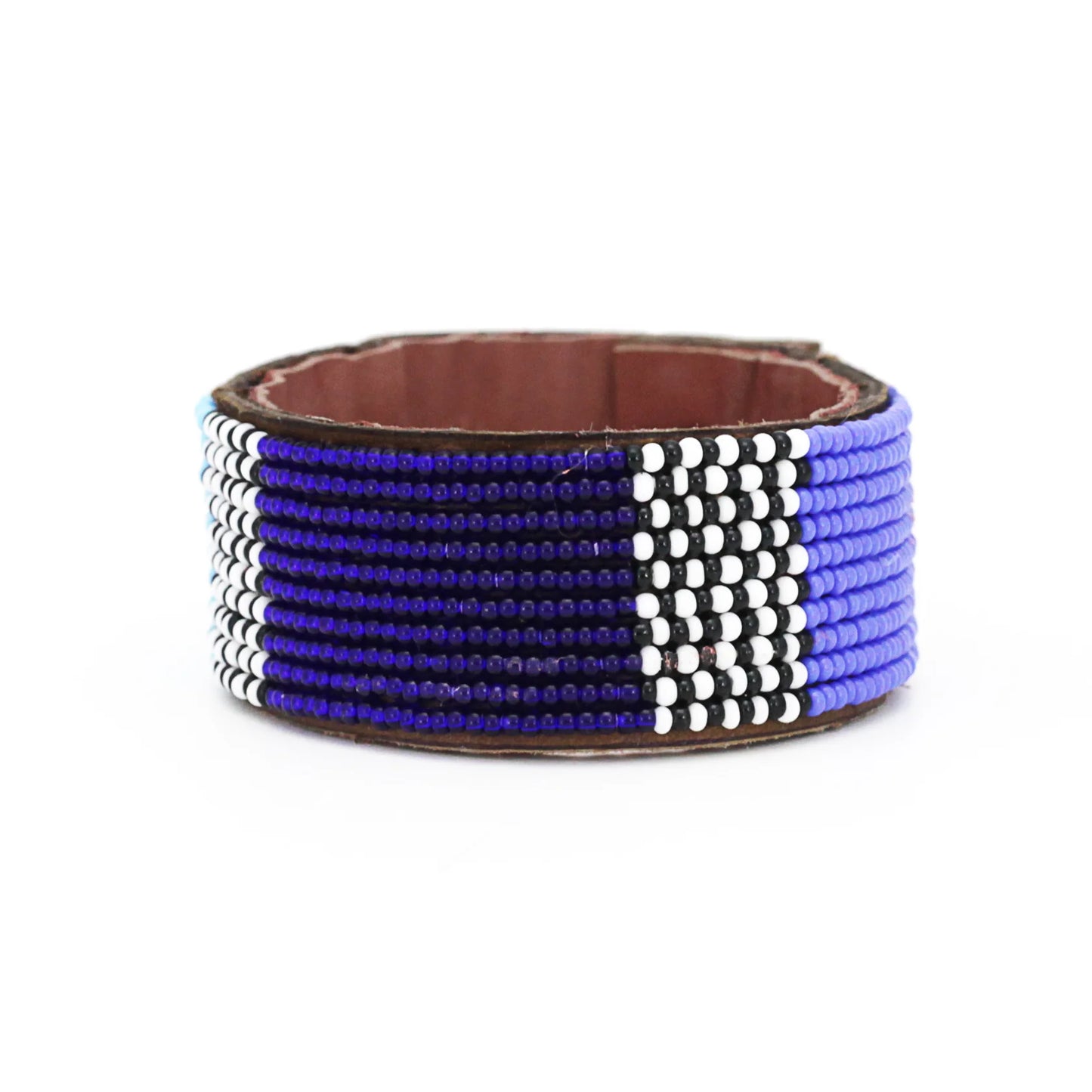 Medium Beaded Leather Cuff