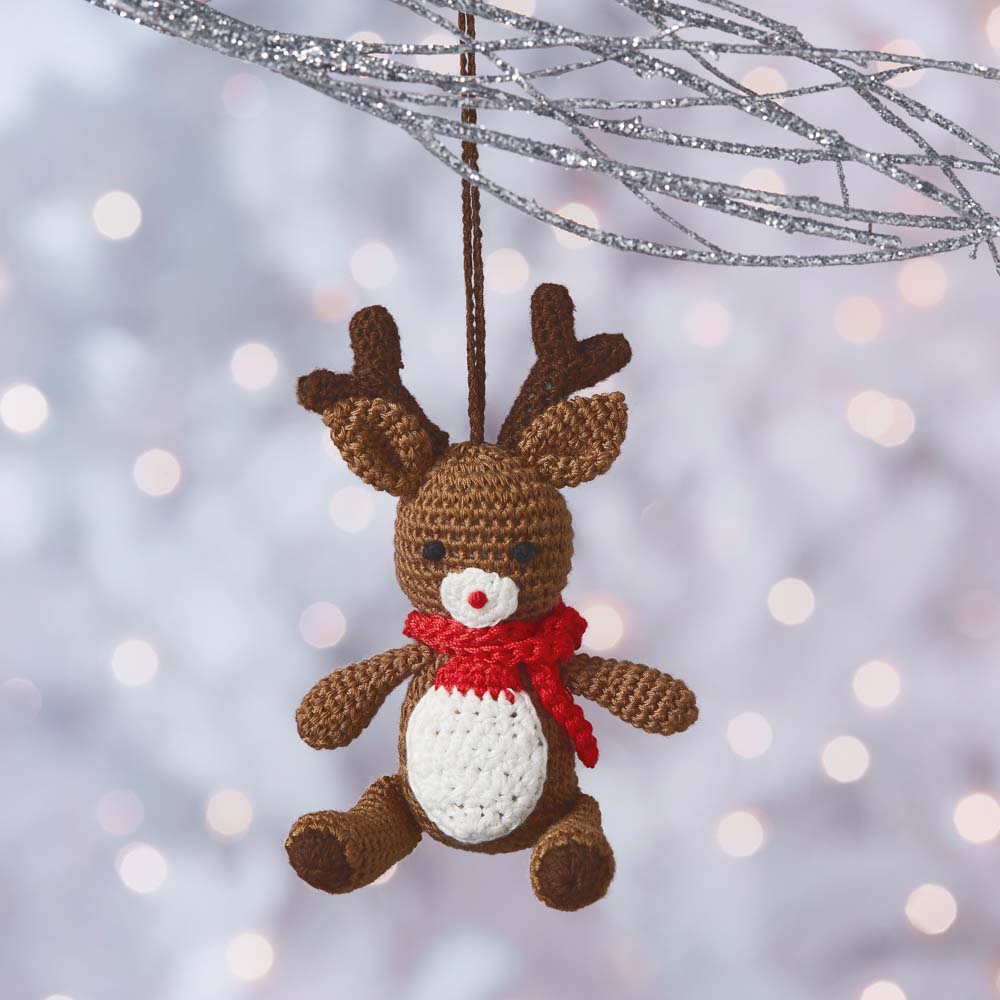 Crocheted Rudolph Ornament