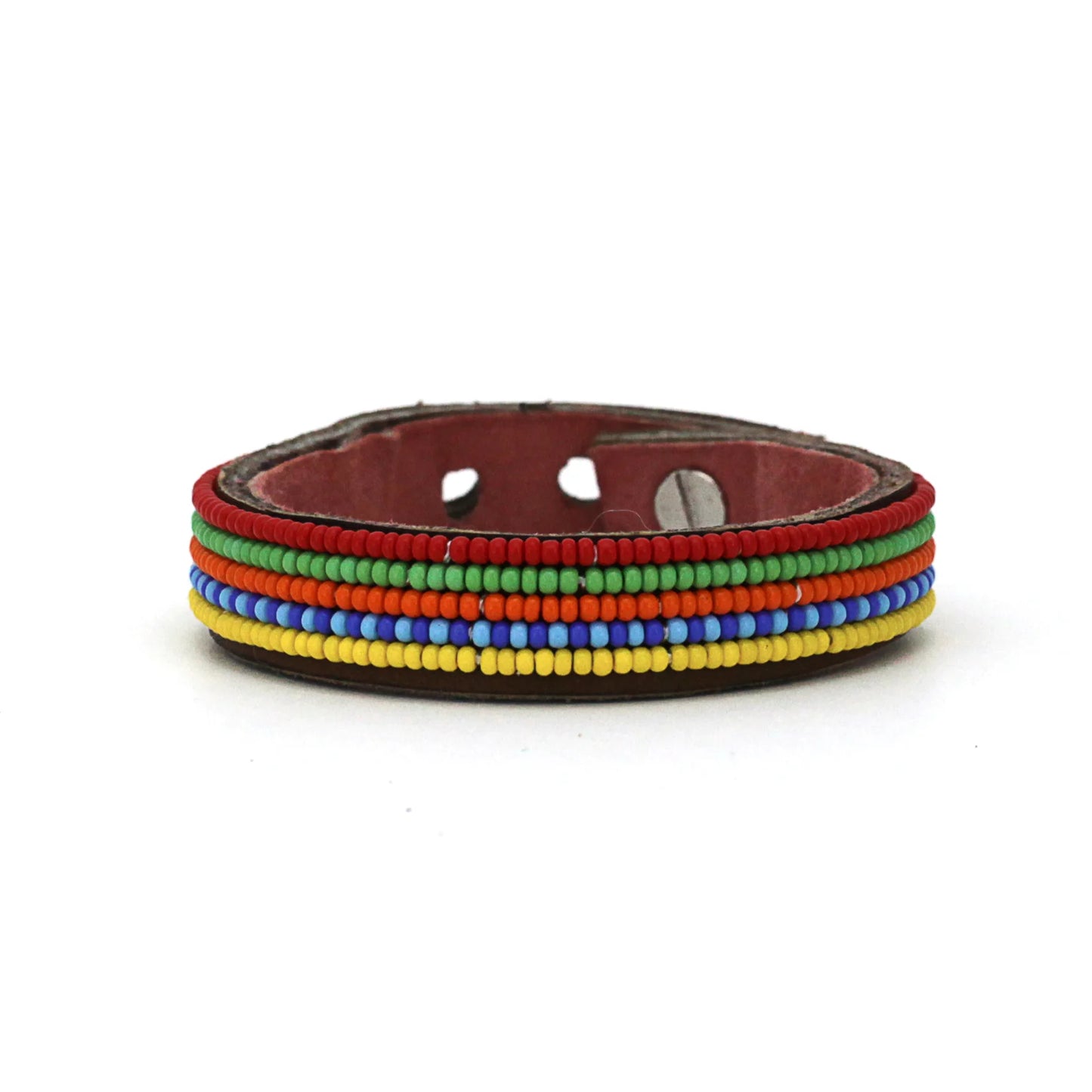 Small Beaded Leather Cuff