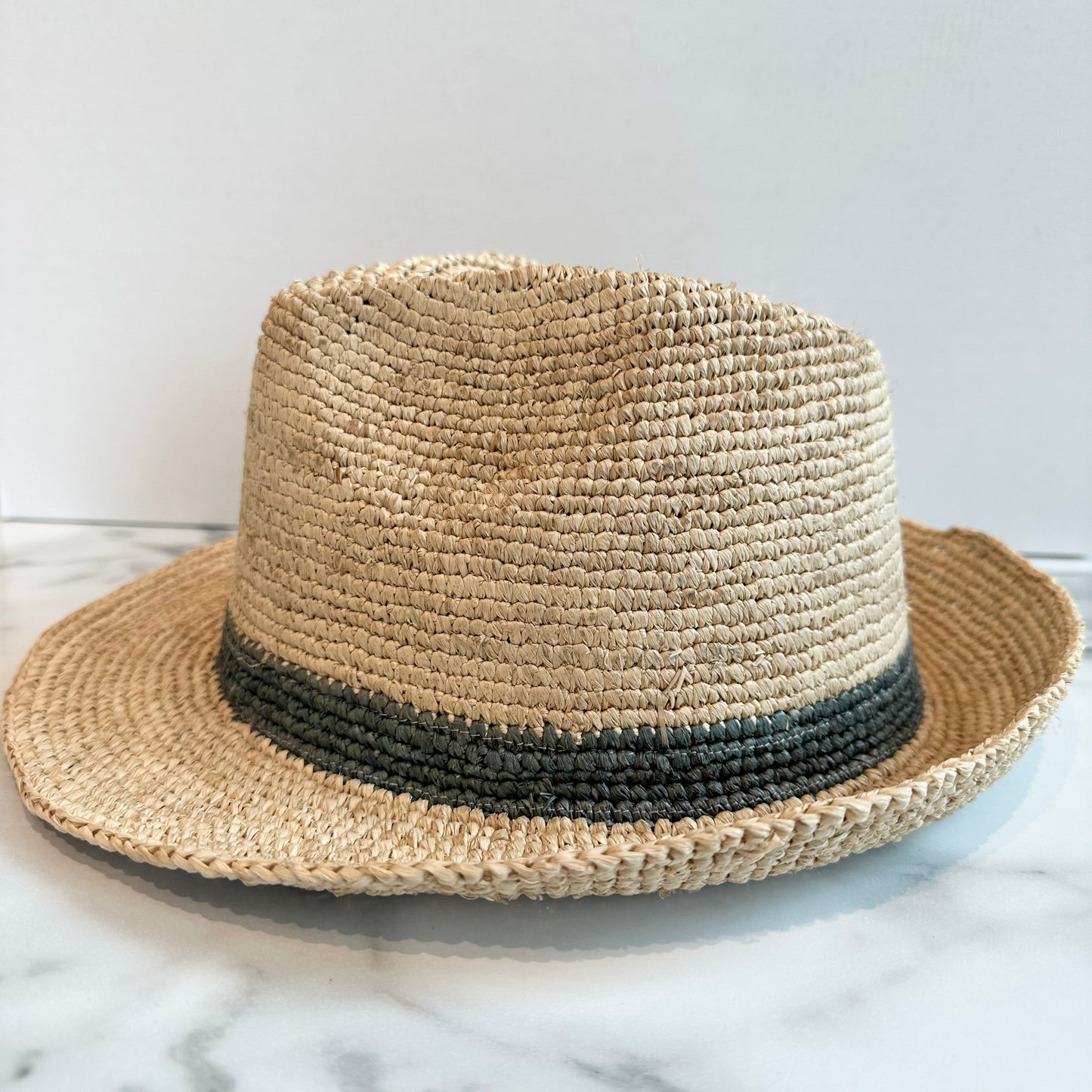 Crochet Fedora Straw Hat