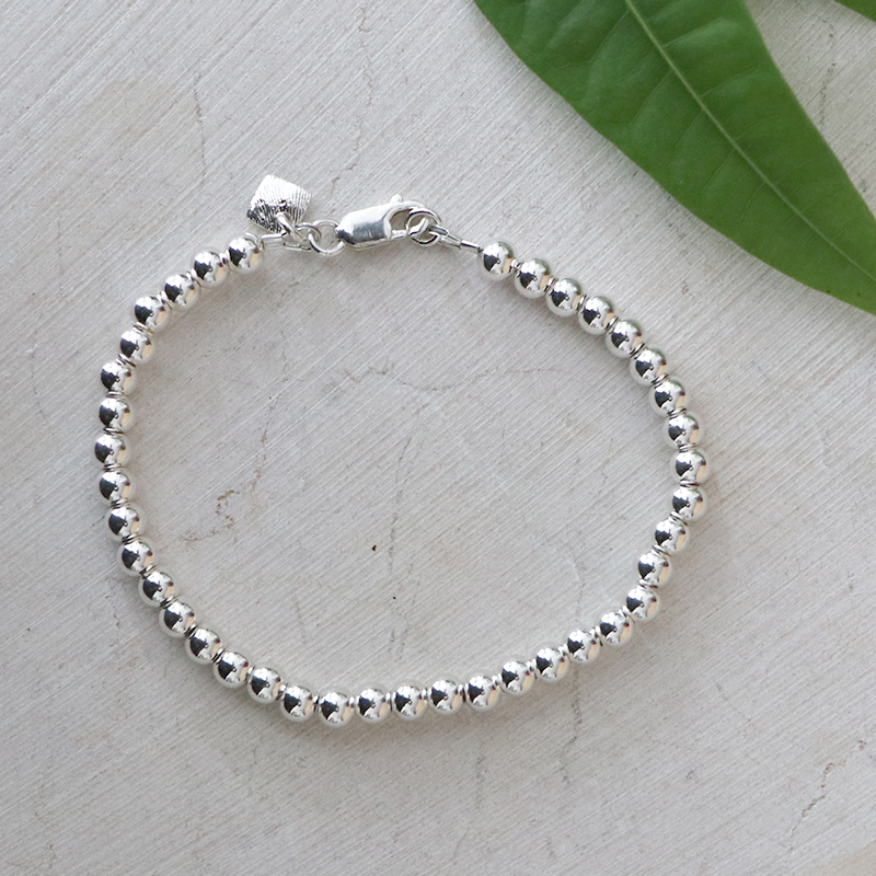 Niña Silver Beaded Bracelet