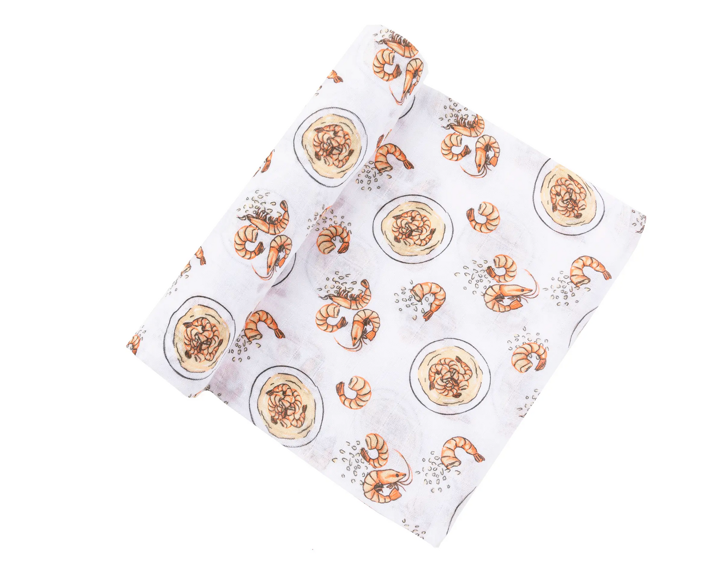 Shrimp 'n' Grits Baby Swaddle Blanket