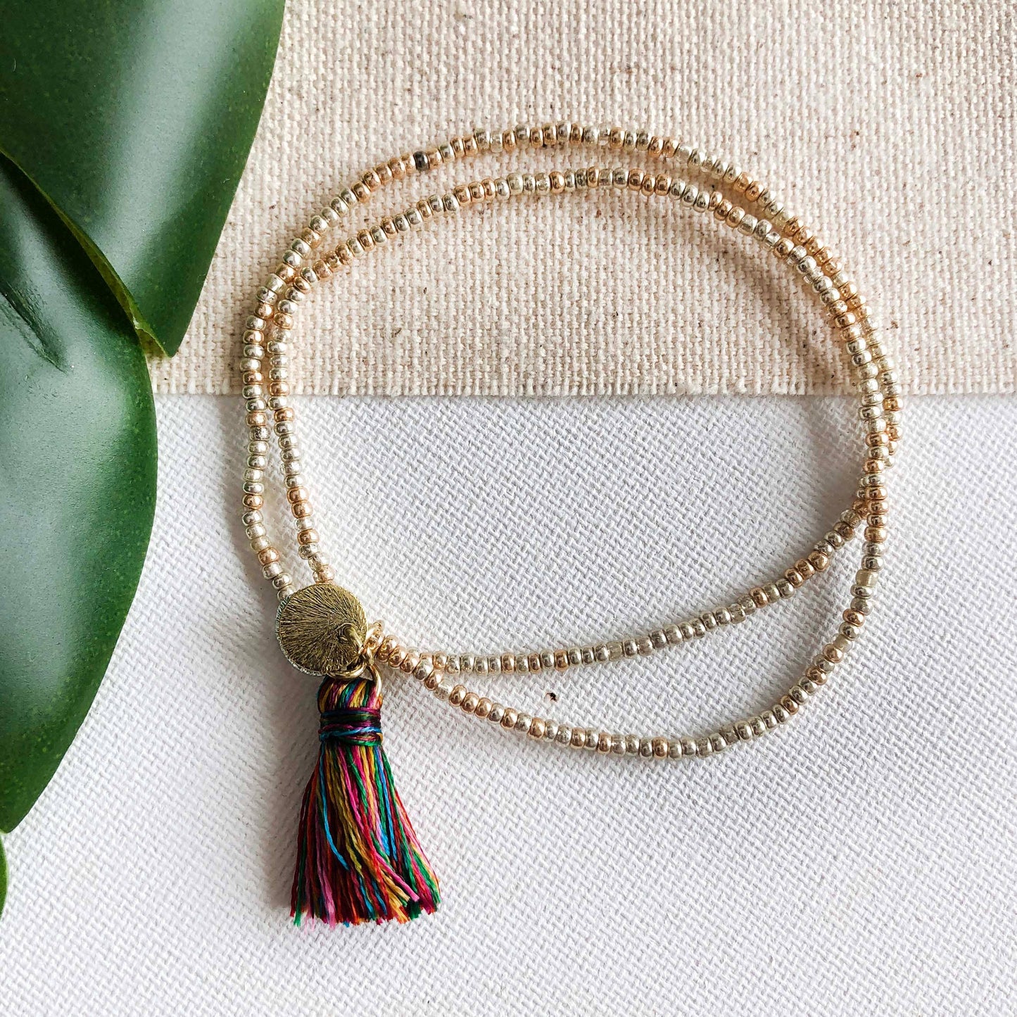 Gold Coast Tassel Bracelet