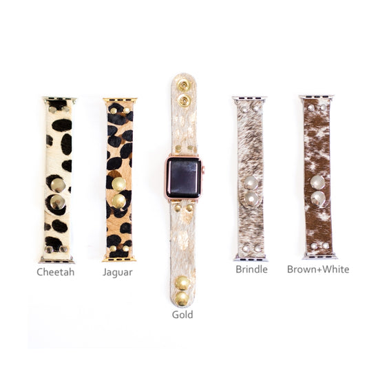Animal Print Leather Apple Watch Band